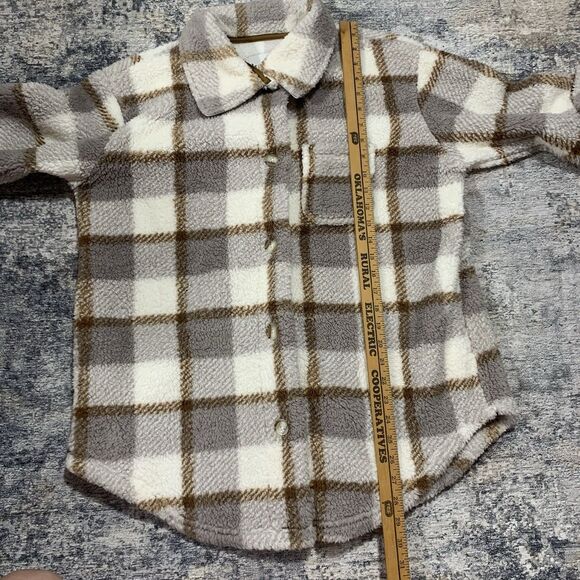 Koolaburra UGG Brushed Back Oversized Sherpa Cozy Shacket Birch Size Small - Picture 11 of 14